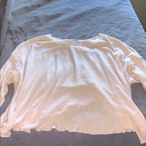 cropped crew neck sweater